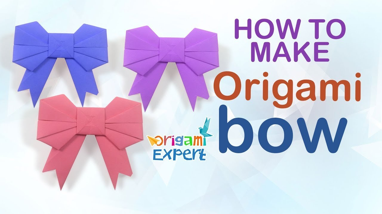 How To Make An Origami Bow Easy How To Make Origami Bow Easy For Kids Easy Paper Bow