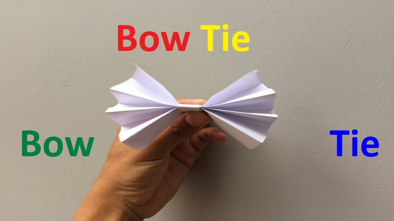 How To Make An Origami Bow How To Make A Paper Bow Tie Easy Origami Bow Tie Tutorial Making