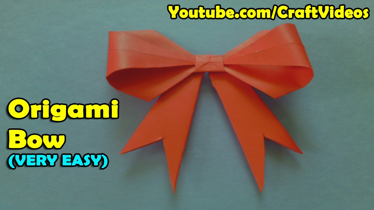 How To Make An Origami Bow How To Make An Origami Bowribbon