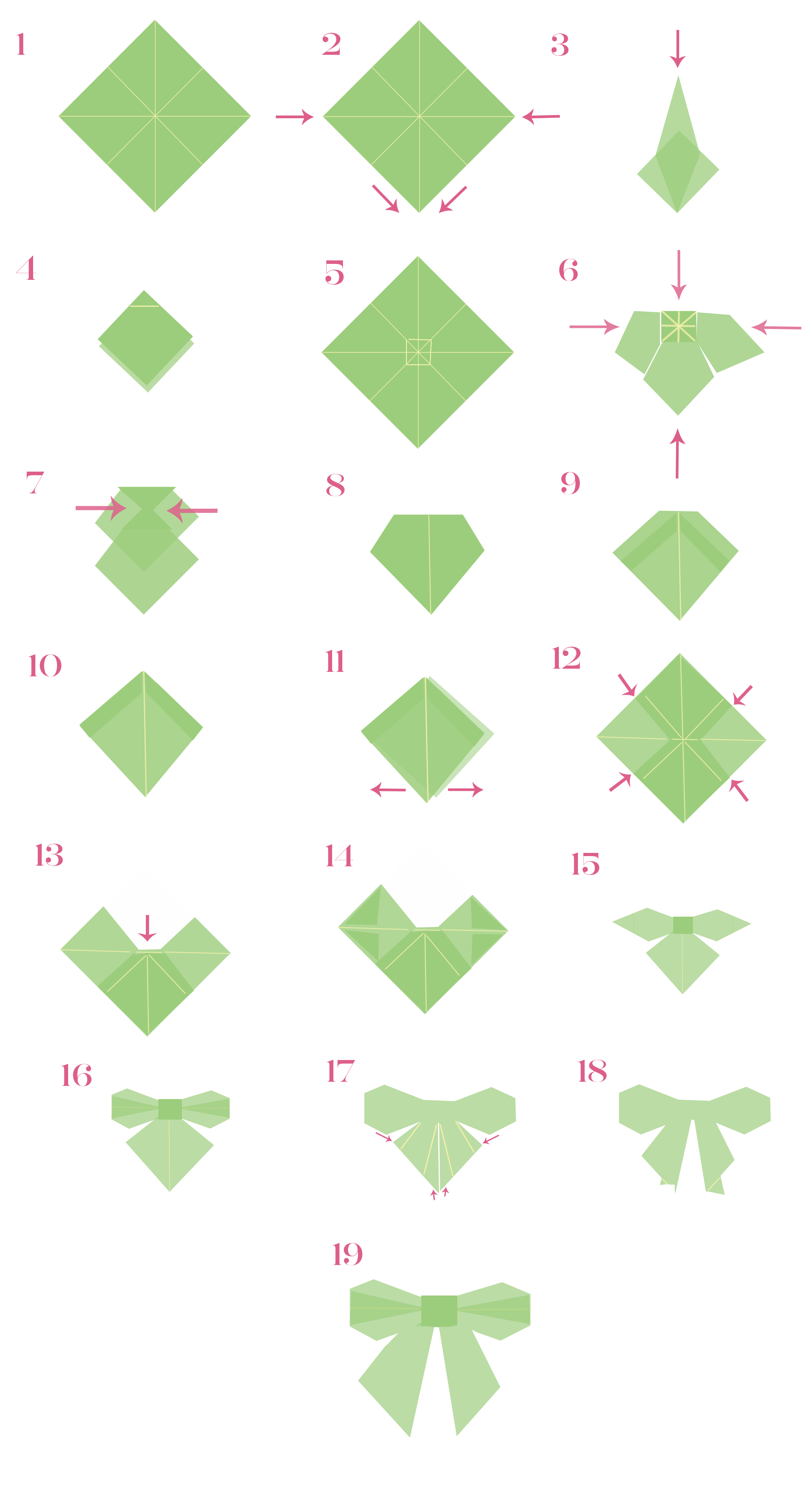 How To Make An Origami Bow Make An Origami Bow Kiwi Magazine Kiwi Magazine