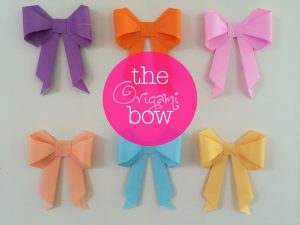 How To Make An Origami Bow Random Crafting Adventures Origami Bows
