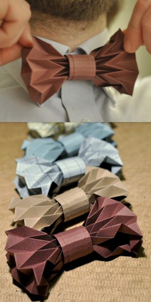 How To Make An Origami Bow True Blue Me You Diys For Creatives Diy Origami Bow Tie