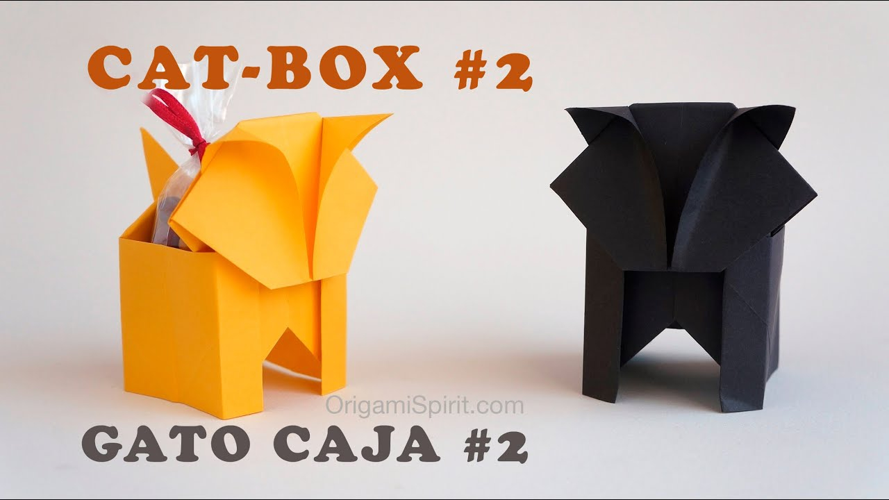 How To Make An Origami Cat Face A Cute Origami Cat Its A Box Too Version 2 Of 2
