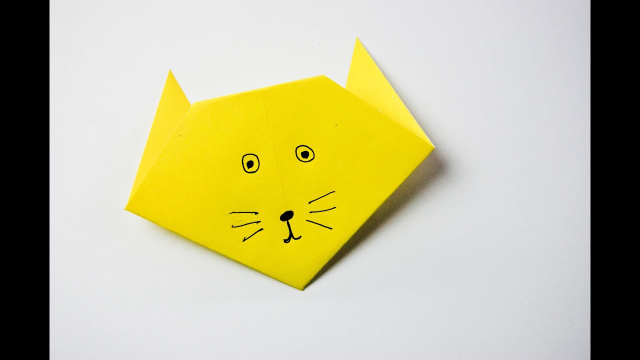 How To Make An Origami Cat Face How To Make A Origami Cat Face