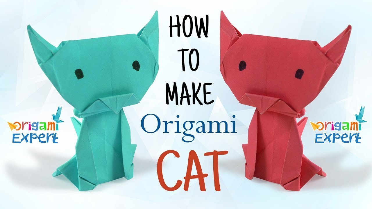 How To Make An Origami Cat Face Kitten Folding Instructions How To Make A Origami Cat Face Origami