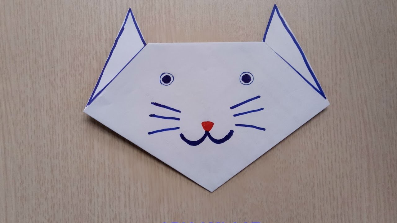 How To Make An Origami Cat Face Origami Cat Face Easy Kids Diy Paper Toy Decoratorist 220680