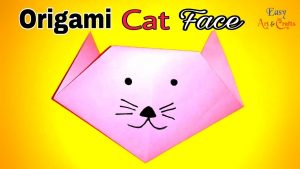 How To Make An Origami Cat Face Origami Cat Face Paper Cat Easy Origami For Kids Origami For