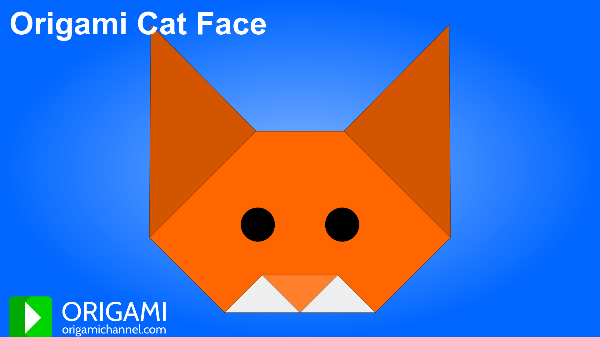 How To Make An Origami Cat Face Origami Cat Face