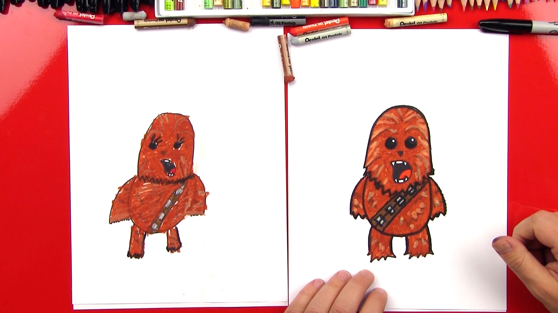 How To Make An Origami Chewbacca How To Draw A Cartoon Chewbacca Art For Kids Hub