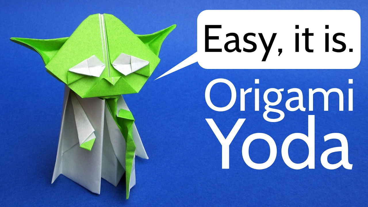 How To Make An Origami Chewbacca Origami Yoda Easy Tutorial Star Wars Origami