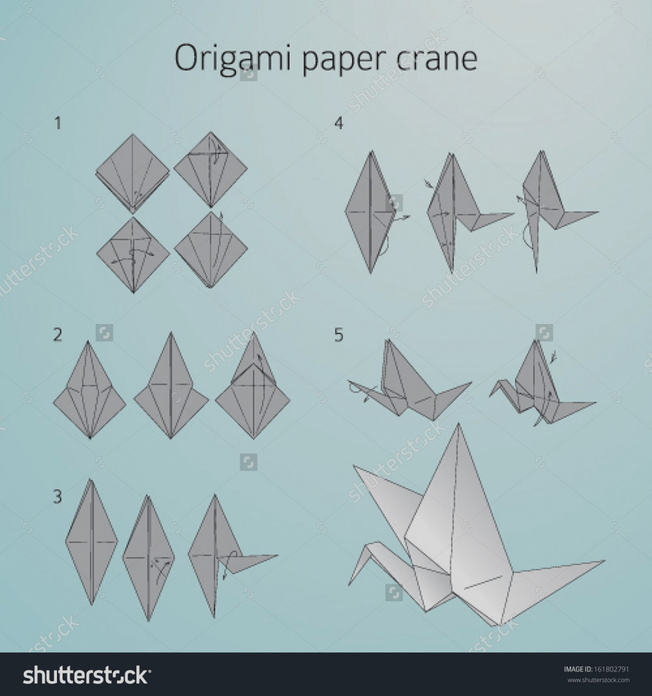 How To Make An Origami Crane Step By Step Folding Origami And Craft Collections