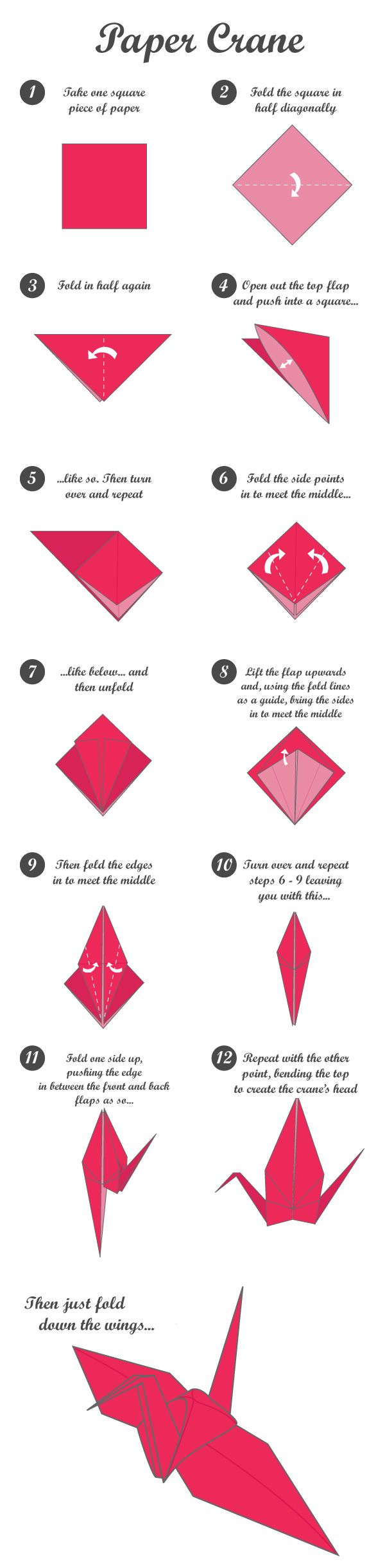 How To Make An Origami Crane Step By Step Origami Flapping Crane Step Step Beautiful Origami Flapping Bird