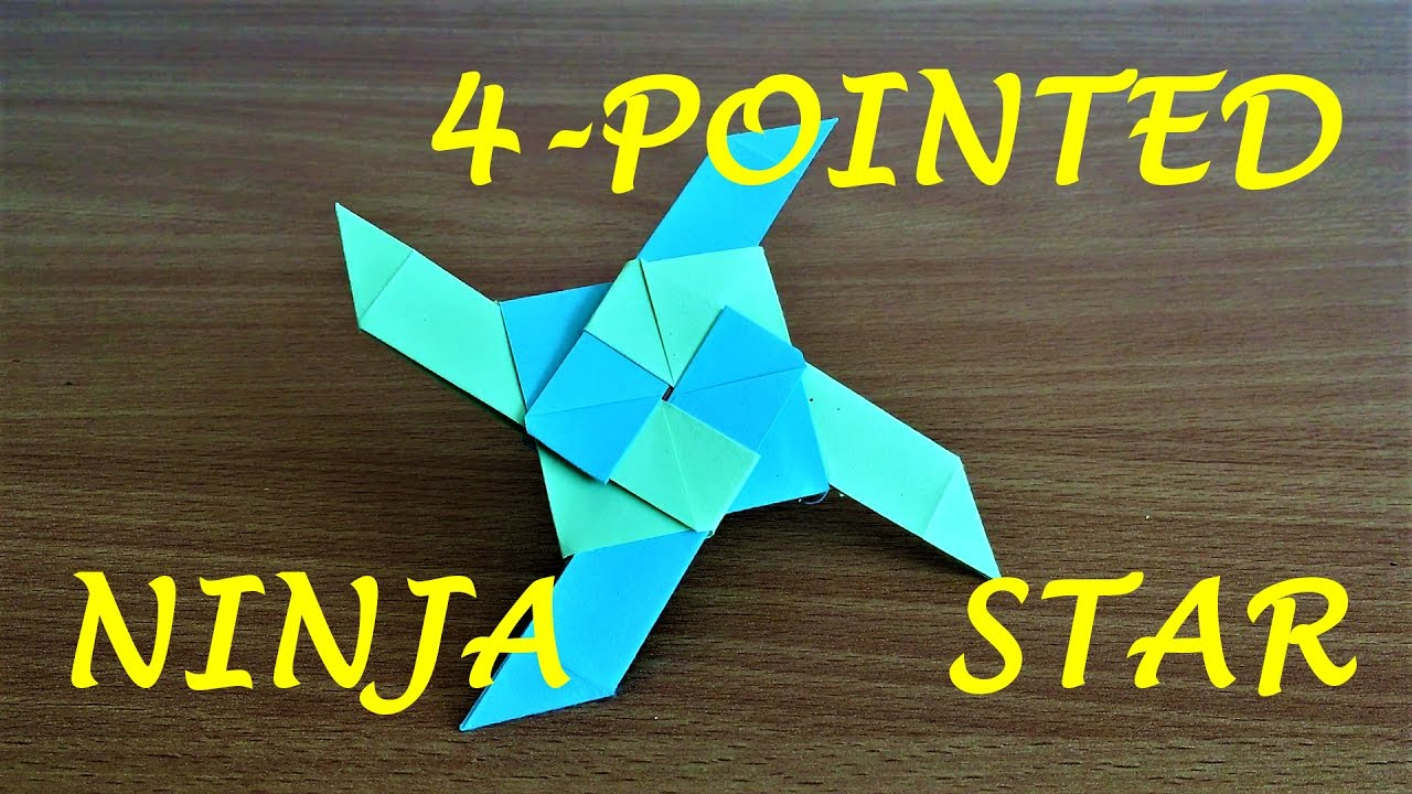 How To Make An Origami Double Ninja Star How To Make A 4 Pointed Transforming Ninja Star 17 Steps With