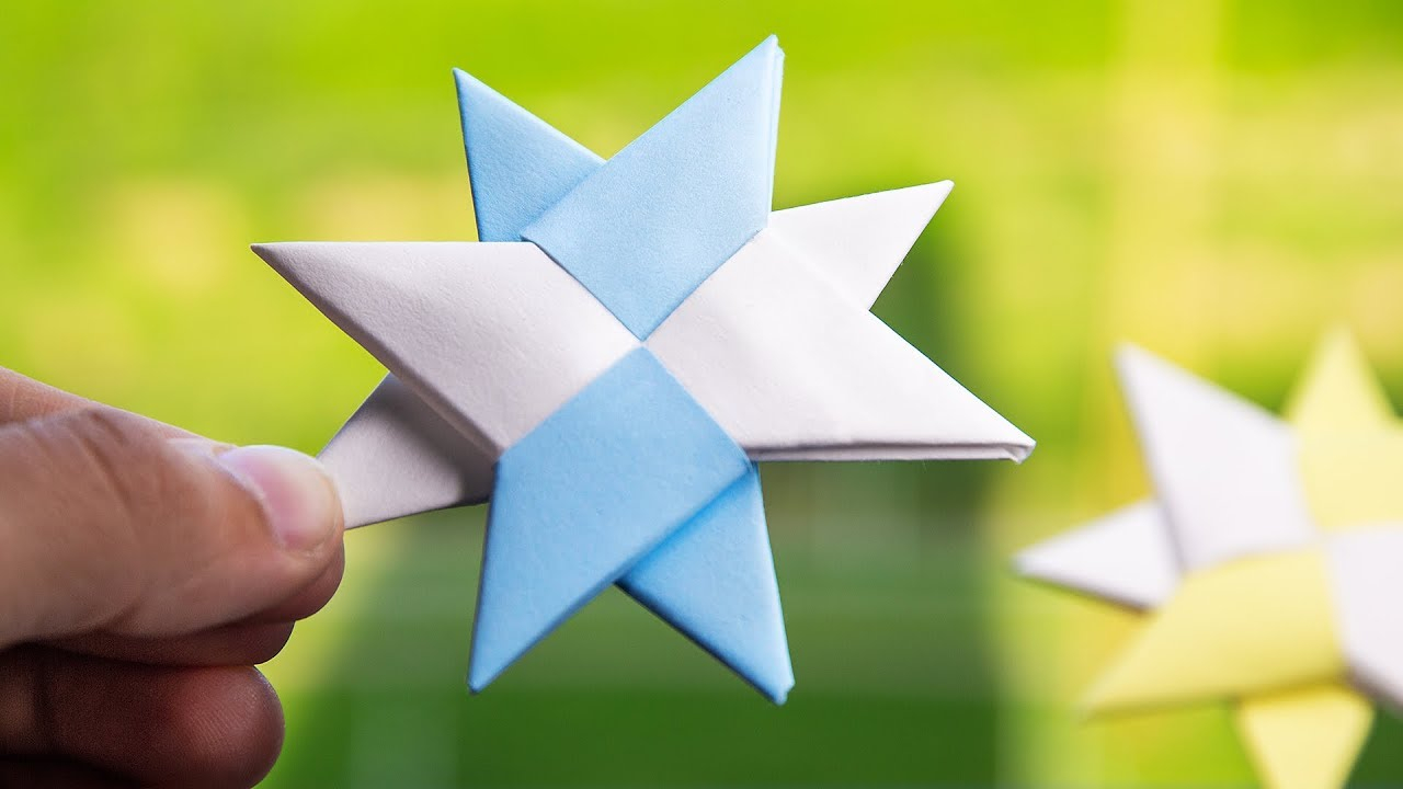 How To Make An Origami Double Ninja Star How To Make A Double Ninja Star Easy Origami
