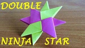 How To Make An Origami Double Ninja Star How To Make A Double Ninja Star Shuriken Origami 11 X 85 Paper Size