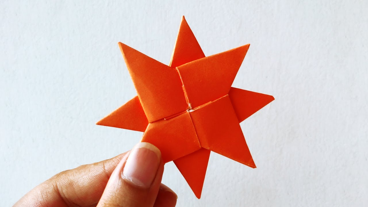 How To Make An Origami Double Ninja Star How To Make A Paper Double Ninja Star 8 Eight Pointed Transforming Ninja Star Origami Star Easy
