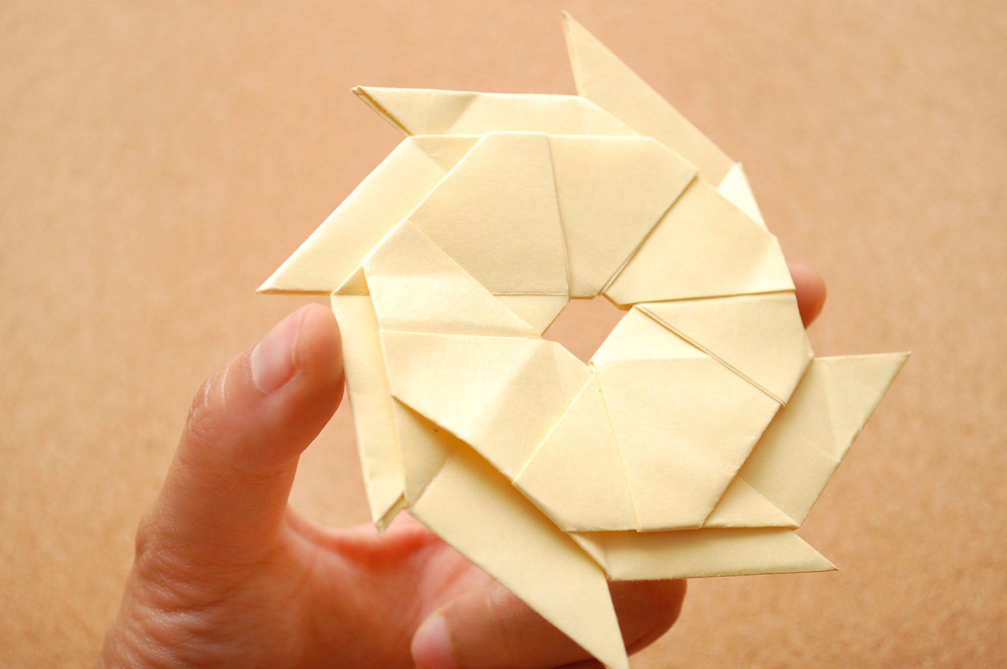 How To Make An Origami Double Ninja Star How To Make A Sticky Note Shuriken 9 Steps With Pictures