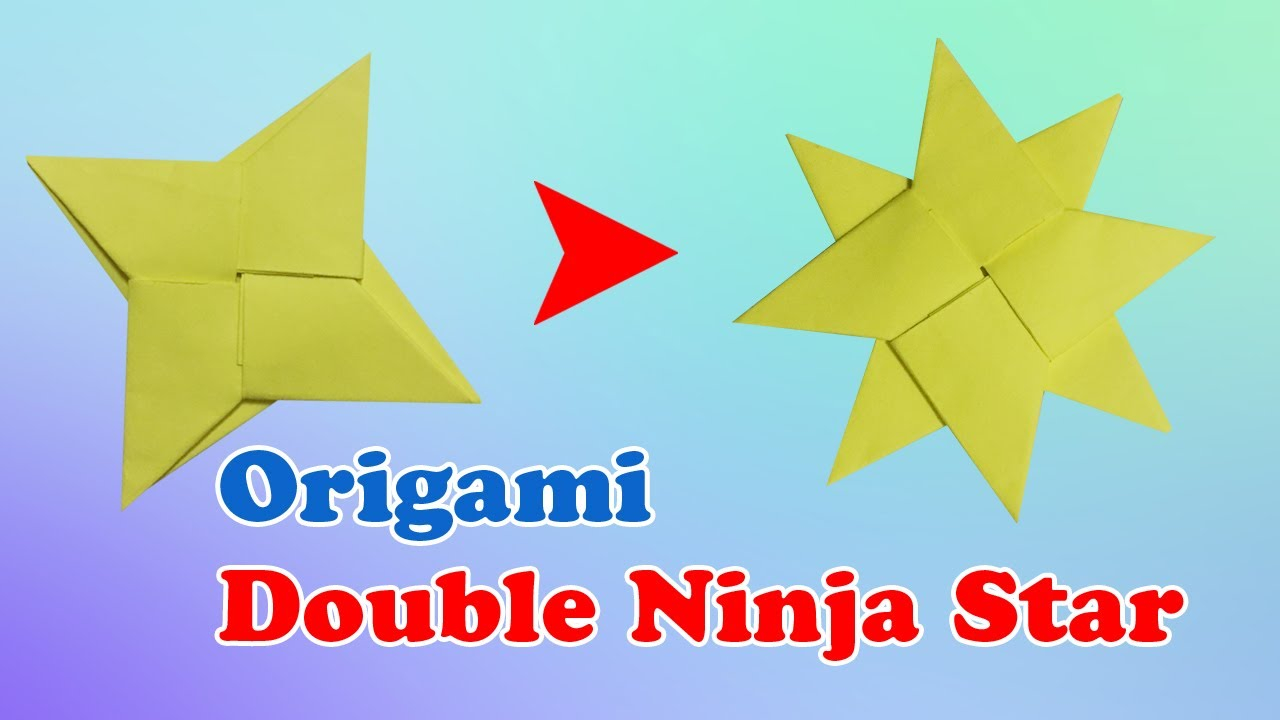 How To Make An Origami Double Ninja Star How To Make An Origami Double Ninja Star Easy To Make Transforming Origami Shuriken Ninja Weapon