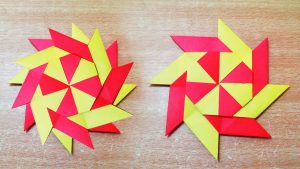 How To Make An Origami Double Ninja Star How To Make Paper Transforming Ninja Star Easy Origami Lucky Star 8 Pointed Paper Star