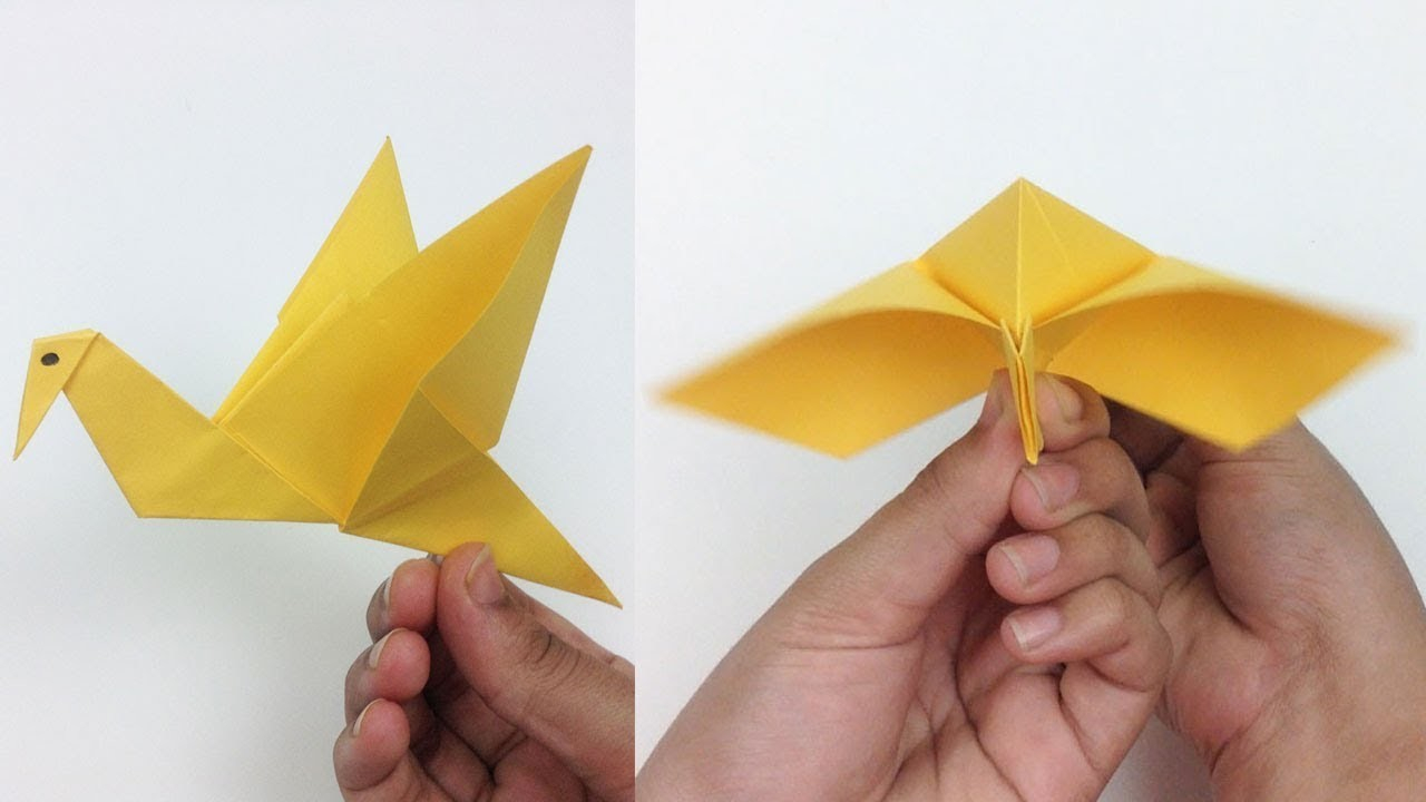 How To Make An Origami Flapping Bird Step By Step How To Make An Origami Flapping Bird Easy Steps Paper Bird