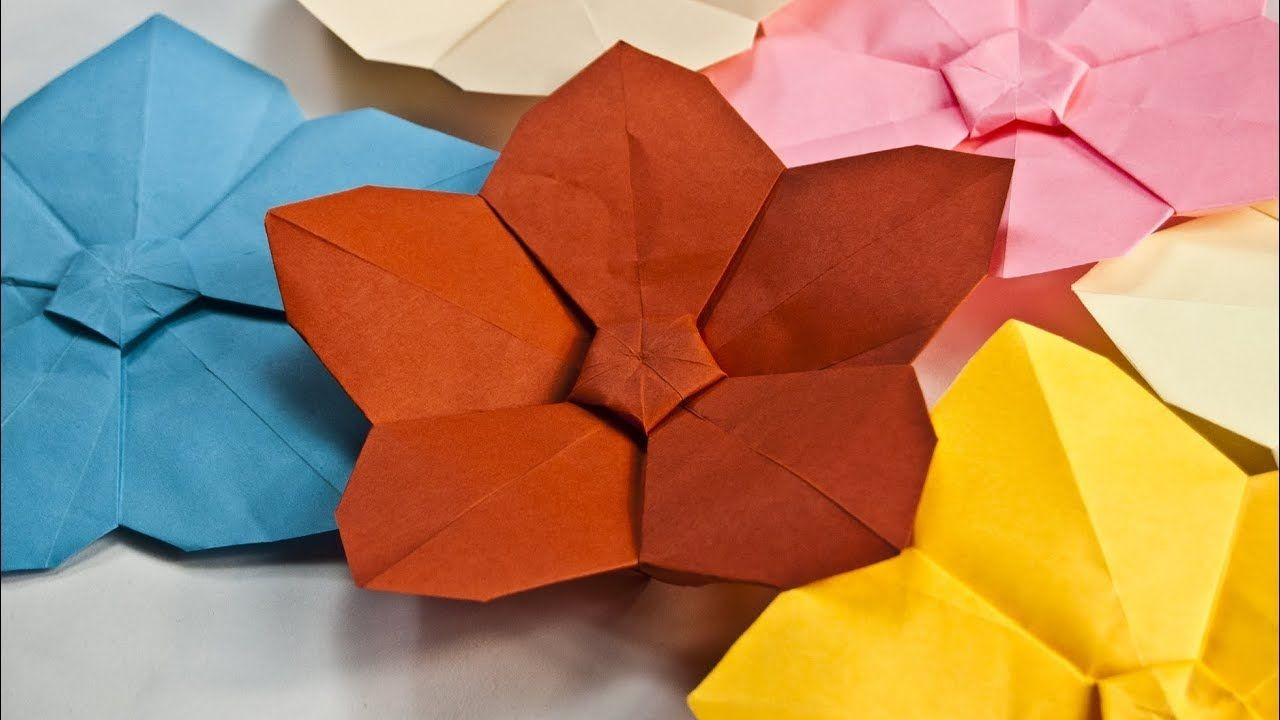 How To Make An Origami Flower Easy Easy Papercraft How To Make A Paper Flower Easy Origami Flowers