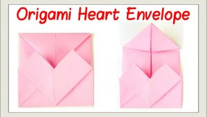 How To Make An Origami Heart Valentines Day Crafts How To Fold An Origami Heart Envelope Paper Craft