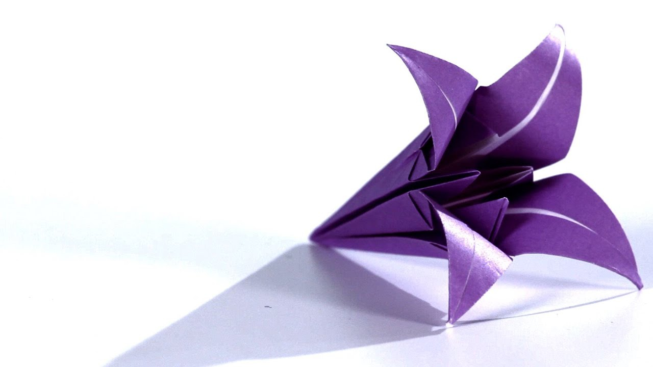 How To Make An Origami Lily Flower How To Make A Lily Origami