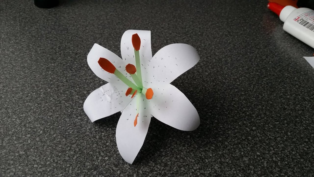 How To Make An Origami Lily Flower Paper Flower Lily Terizyasamayolver