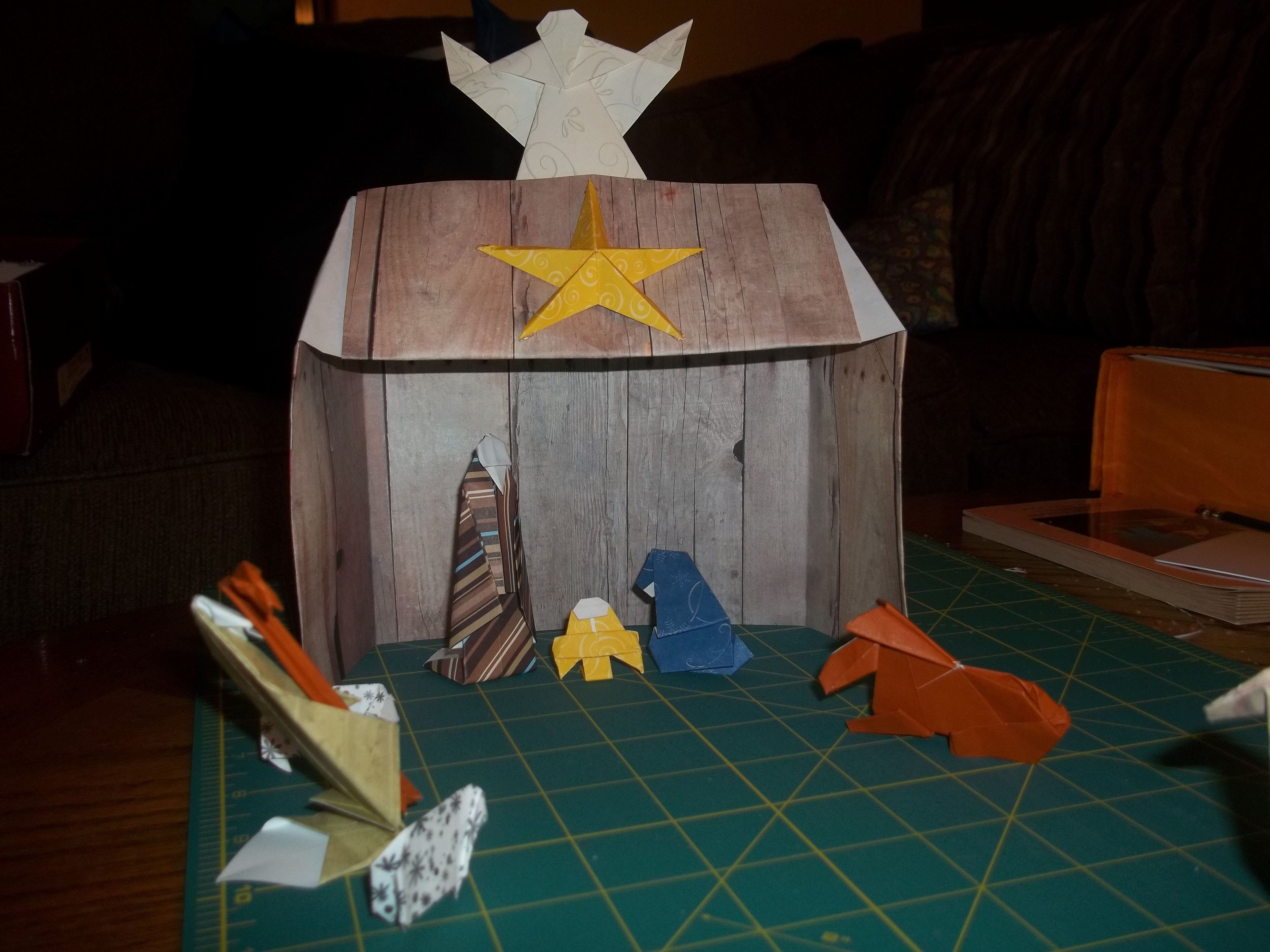 How To Make An Origami Nativity Scene Origami Nativity Bored Bunny
