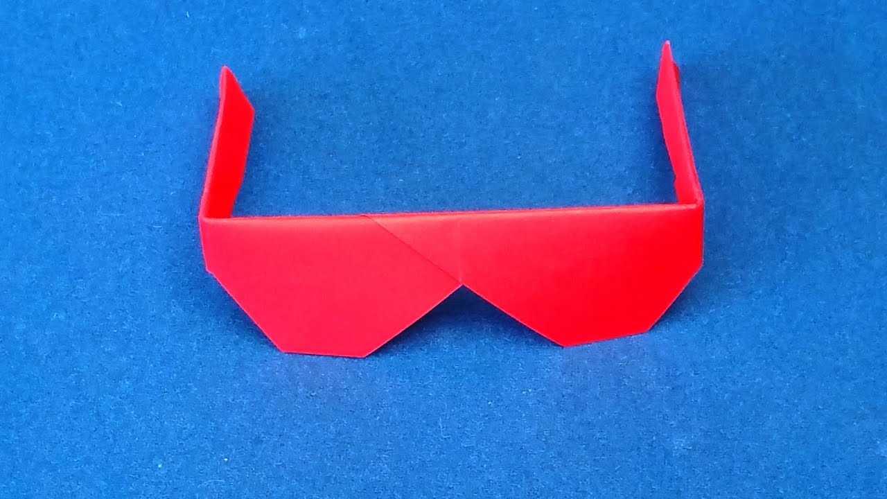 How To Make An Origami Origami Sunglasses How To Make Traditional Origami Sunglasses