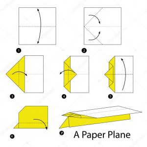 How To Make An Origami Plane How To Draw A Paper Airplane Step Step Step Step