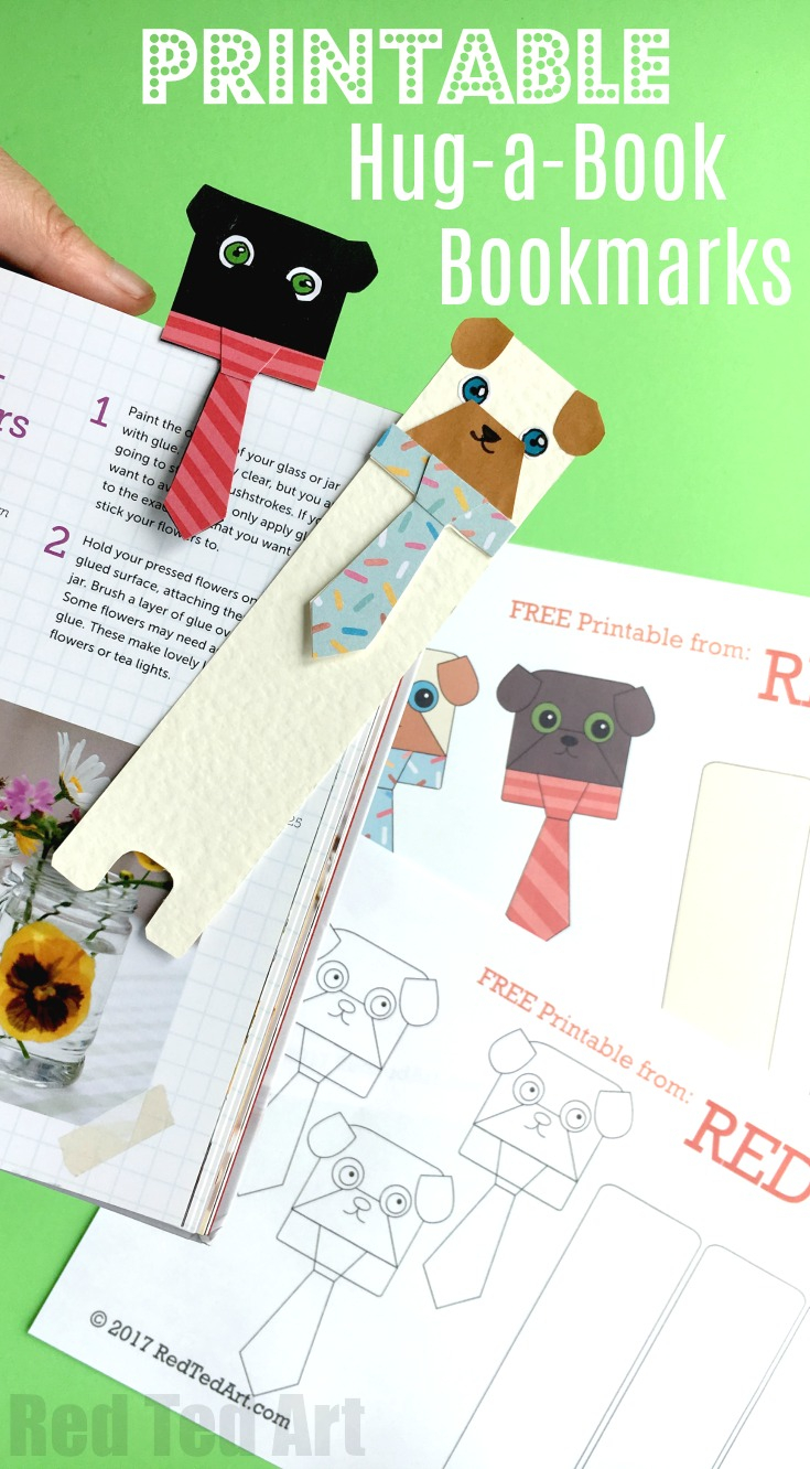 How To Make An Origami Pug Hug A Book Pug Bookmark Diy Red Ted Art