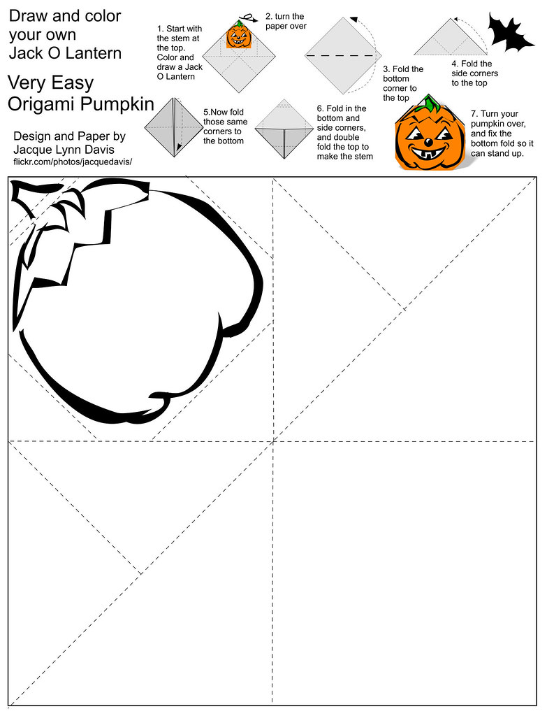 How To Make An Origami Pumpkin Color Your Own Origami Pumpkin I Designed This Very Very E Flickr