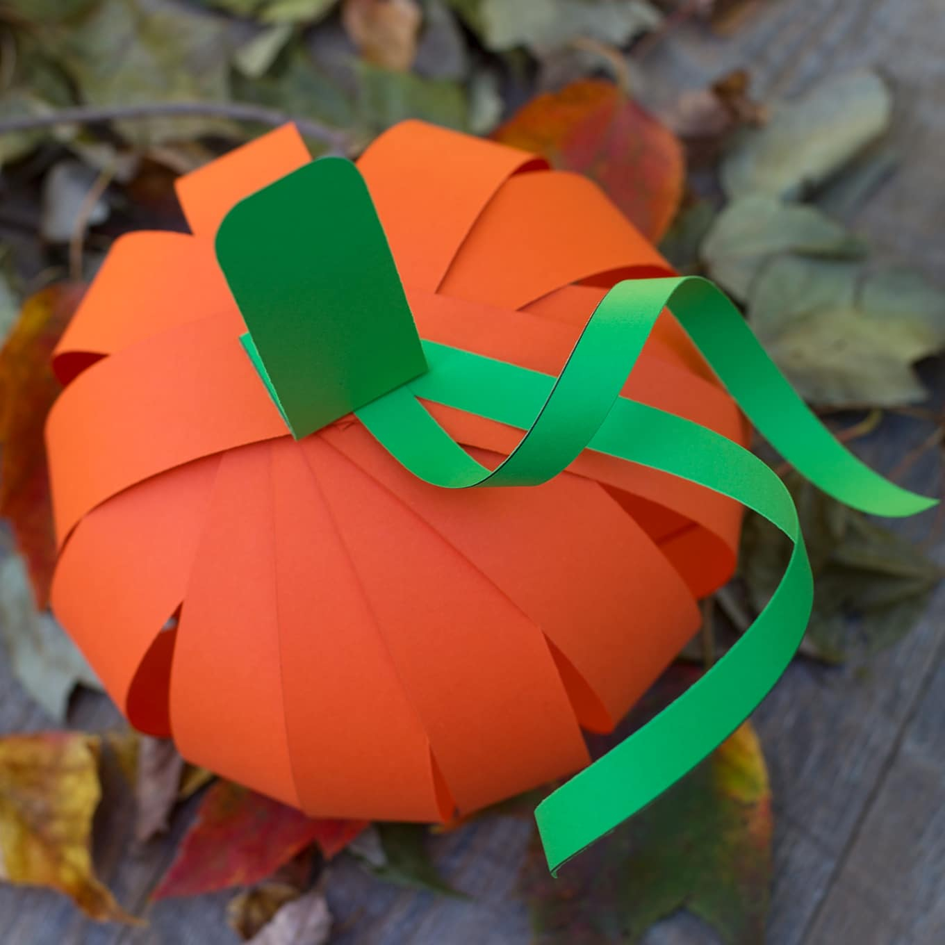 How To Make An Origami Pumpkin Easy Paper Strip Pumpkin Craft For Kids