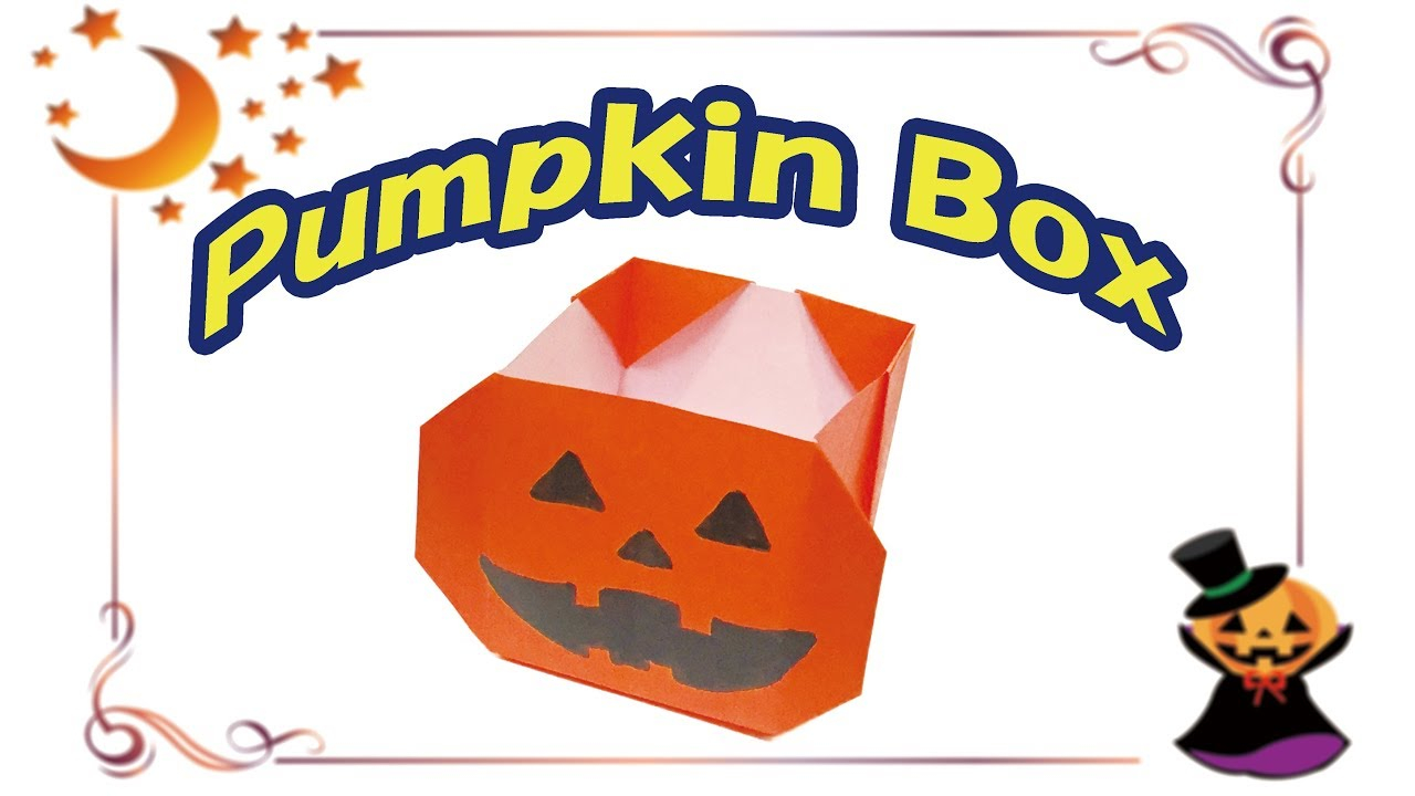 How To Make An Origami Pumpkin Origami Pumpkin Box How To Make A Paper Halloween Jack O Lantern Box With 1 Paper