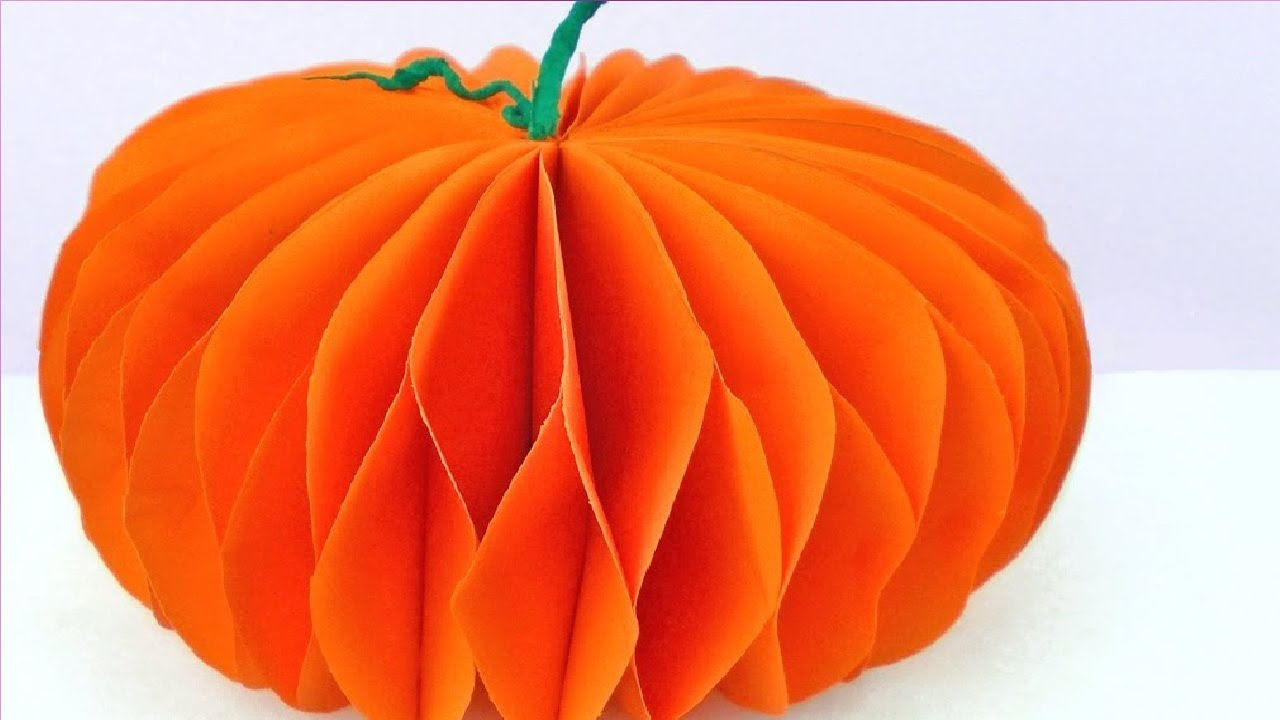 How To Make An Origami Pumpkin Origami Pumpkinorigami Pumpkin Tutorialhow To Make Origami Pumpkinorigami Vegetables For Kids