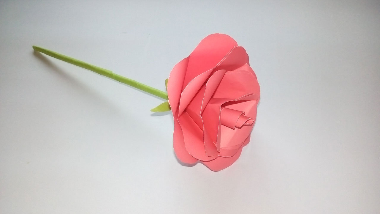 How To Make An Origami Rose Easy Easy Paper Origami How To Make Paper Rose Flower Easy Origami