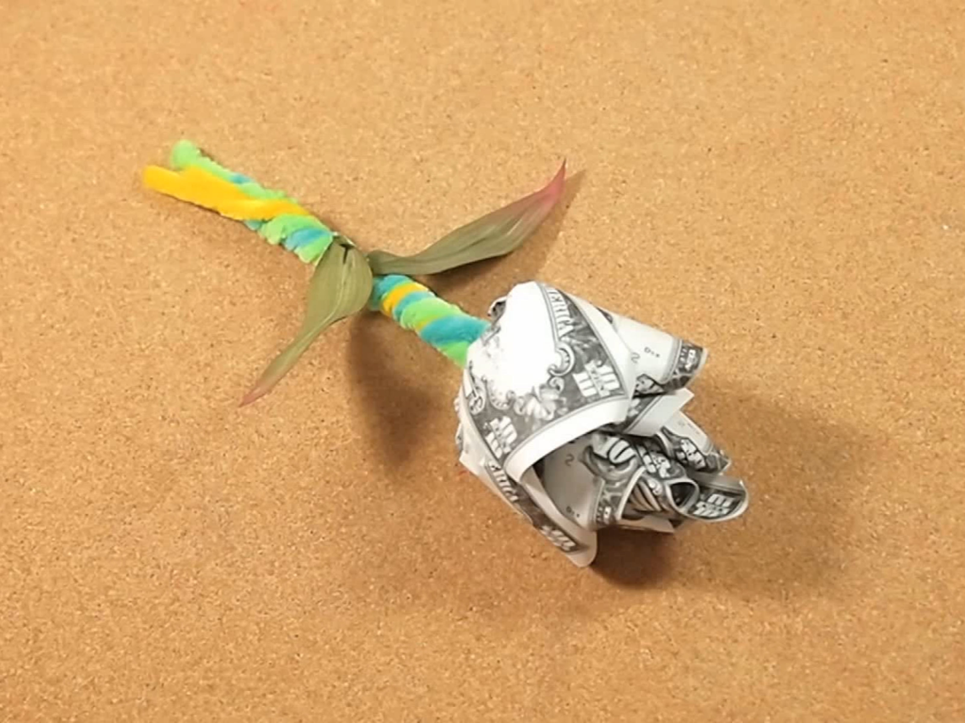 How To Make An Origami Rose Out Of Money How To Make A Dollar Bill Rose 7 Steps With Pictures Wikihow