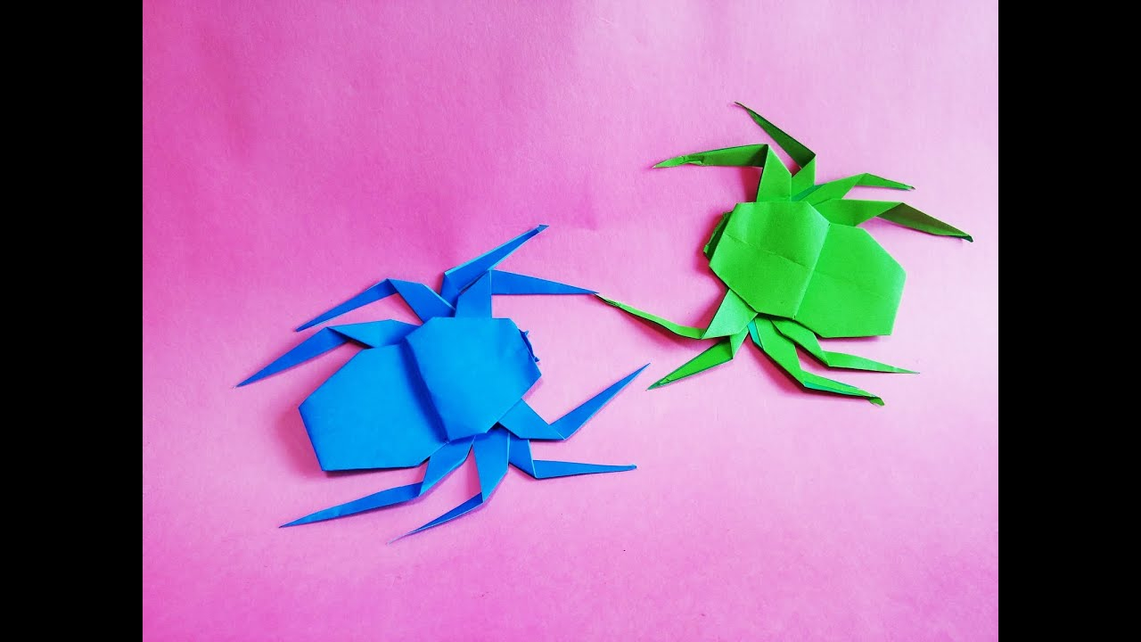 How To Make An Origami Spider How To Make Paper Origami Spider Man