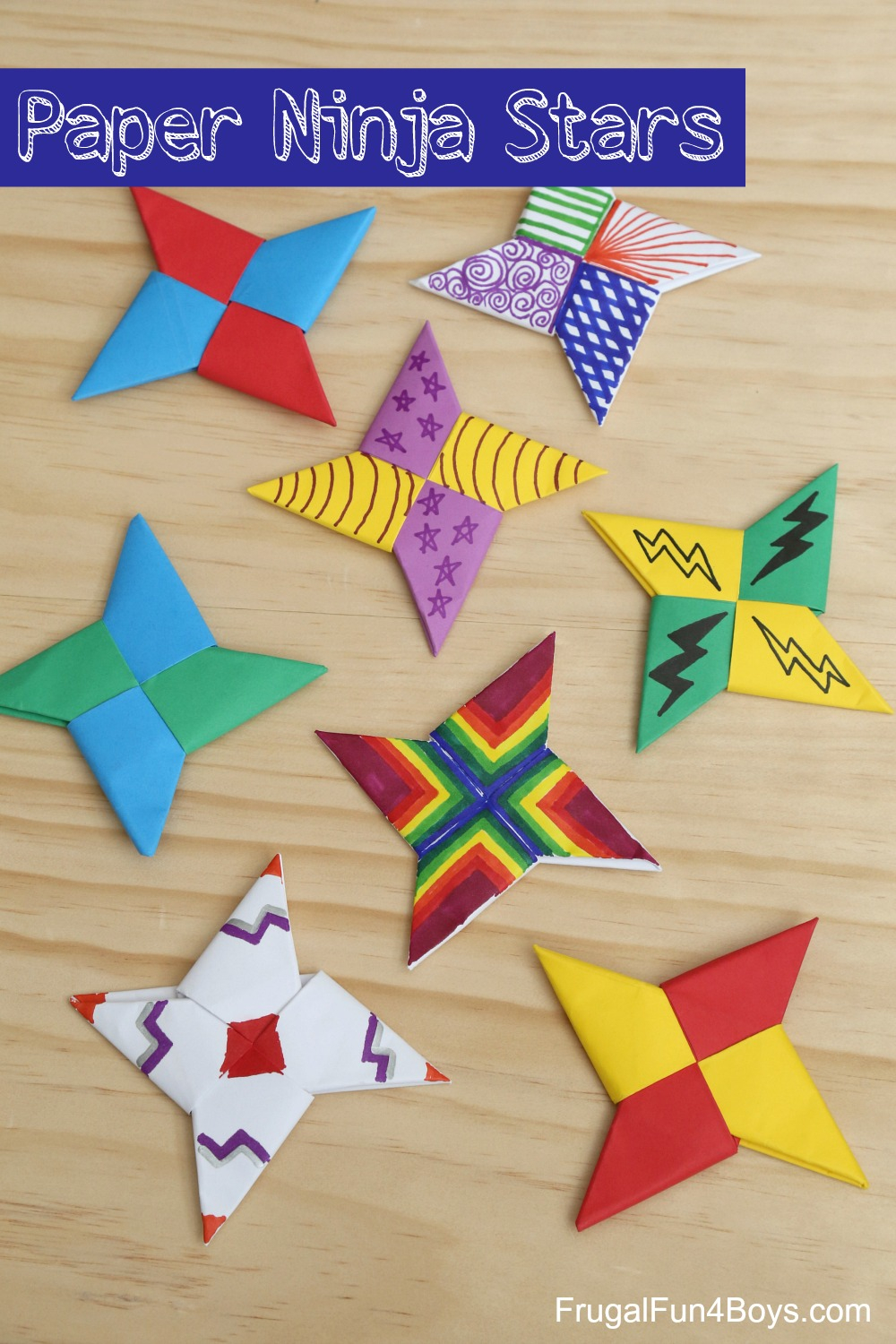 How To Make An Origami Star How To Fold Paper Ninja Stars Frugal Fun For Boys And Girls