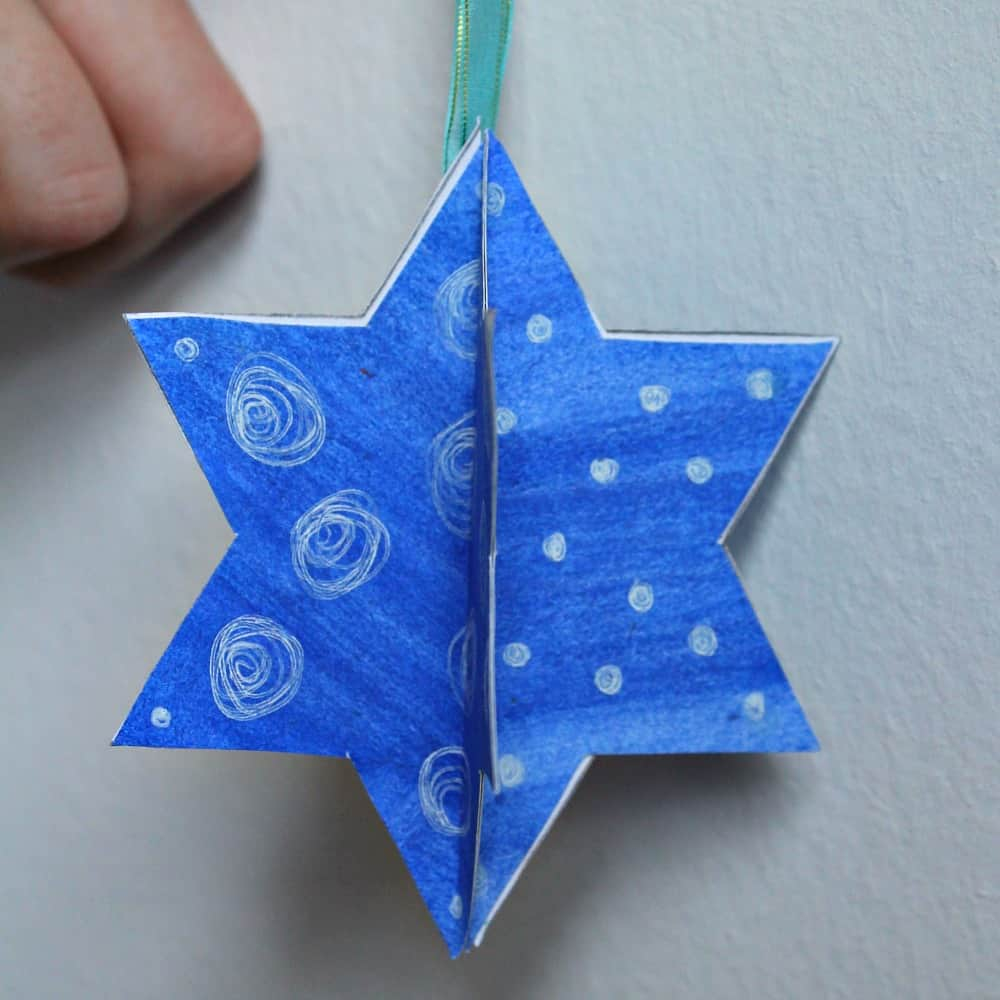 How To Make An Origami Star Of David Easy 3d Star Of David Craft For Hanukkah Nurturestore