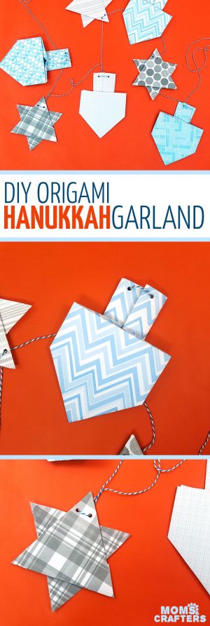 How To Make An Origami Star Of David Hanukkah Garland Origami Moms And Crafters