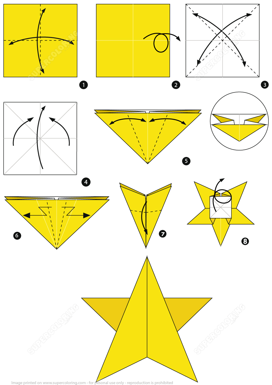 How To Make An Origami Star Of David How To Make An Origami Star Instructions Free Printable Papercraft