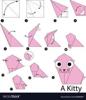 How To Make An Origami Step Instructions How To Make Origami A Kitty