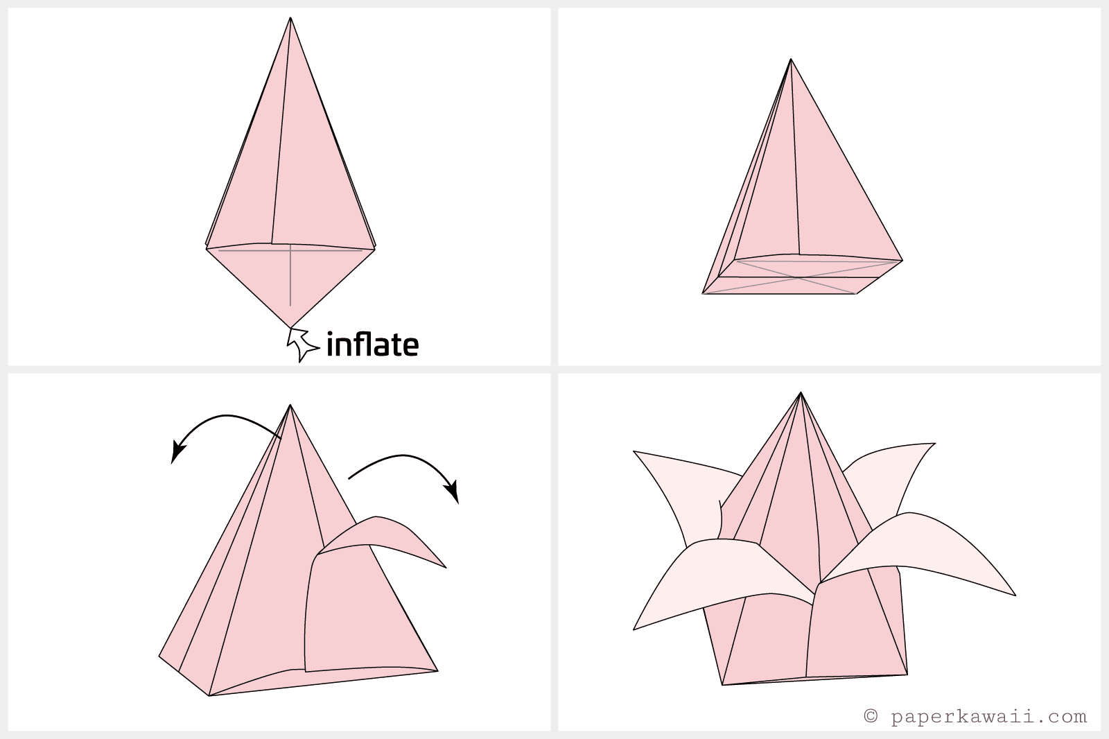 How To Make An Origami Tulip How To Make An Origami Tulip Flower Stem