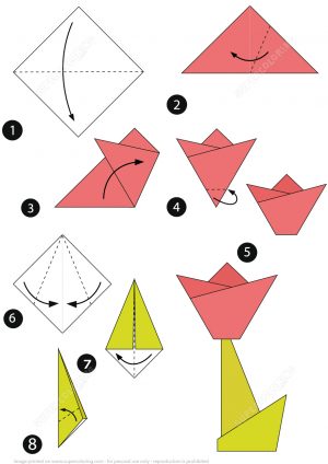 How To Make An Origami Tulip How To Make An Origami Tulip Step Step Instructions Free