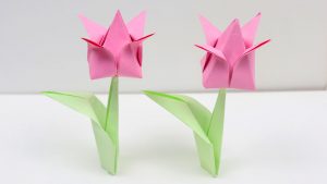 How To Make An Origami Tulip How To Make Easy Origami Tulip Flowers Diy A Very Simple Paper