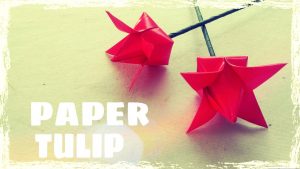 How To Make An Origami Tulip Origami Tulip Instructions Origami Easy