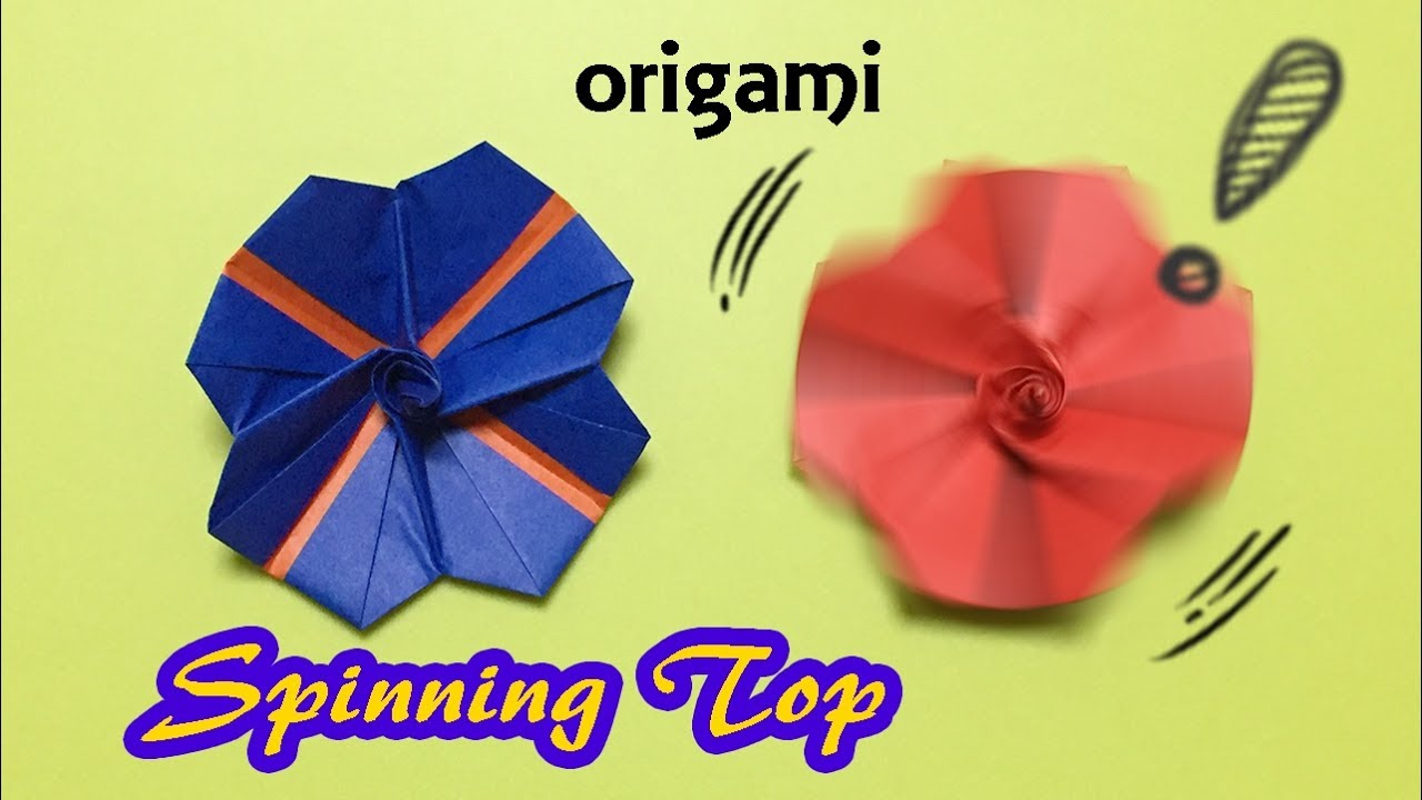 How To Make Cool Origami Toys Origami Toys For Kids How To Make A Paper Spinning Top Paper Toys Easy To Make 1 Piece Of Paper