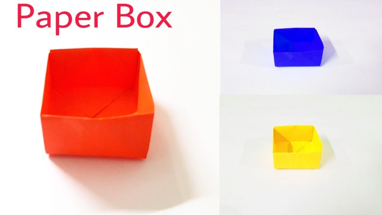 How To Make Easy Origami Box How To Make A Paper Box Easy Origami Boxpaper Craft
